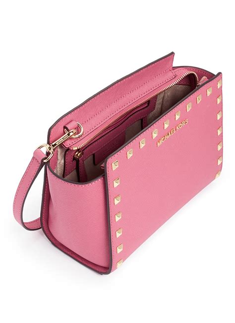 michael kors selma pink and black|Michael Kors Selma Bags & Handbags for Women .